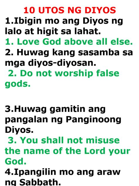 10 utos ng diyos|Exodo 20 .